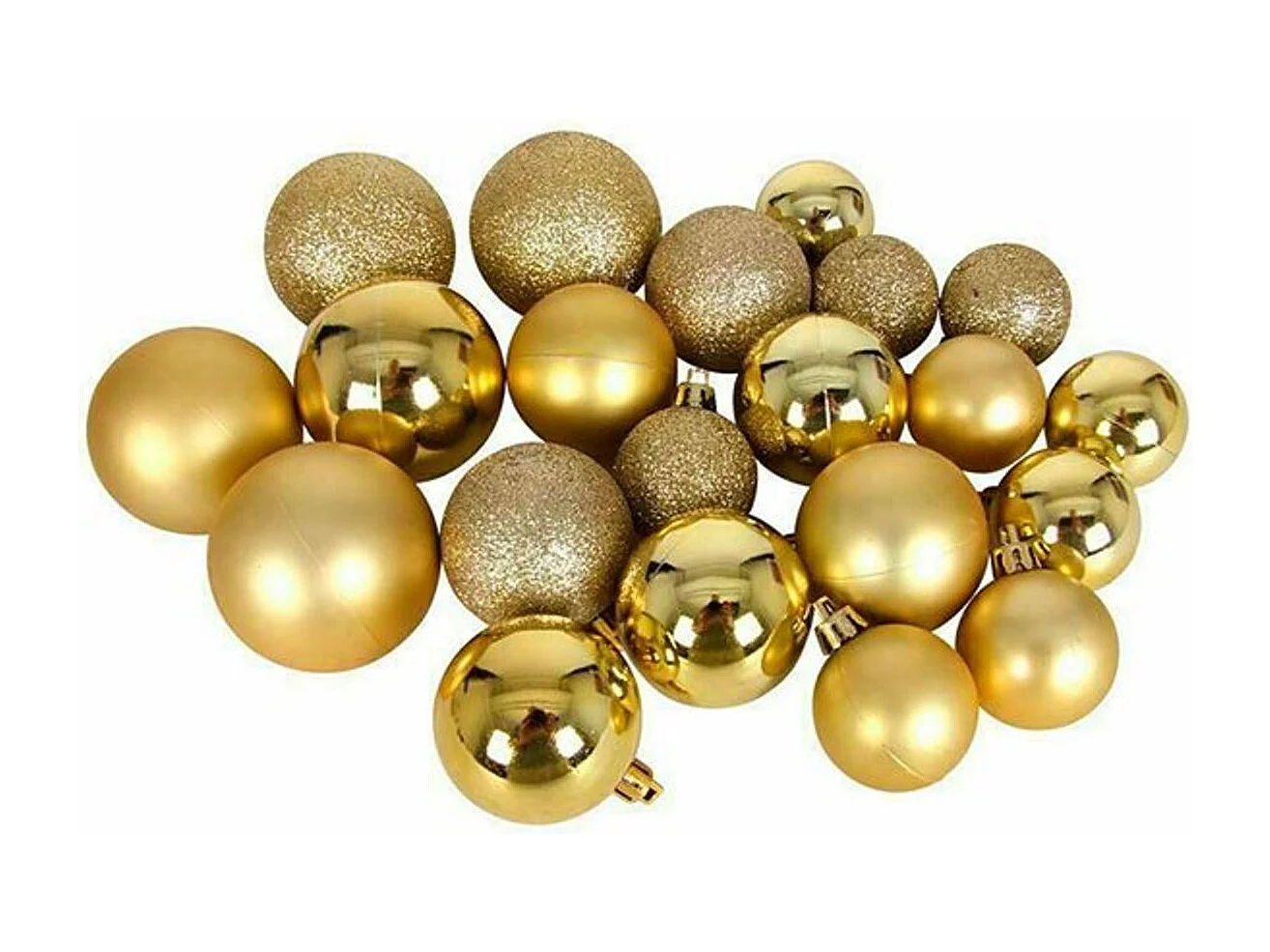 Caja bolas de Navidad 70 piezas Oro