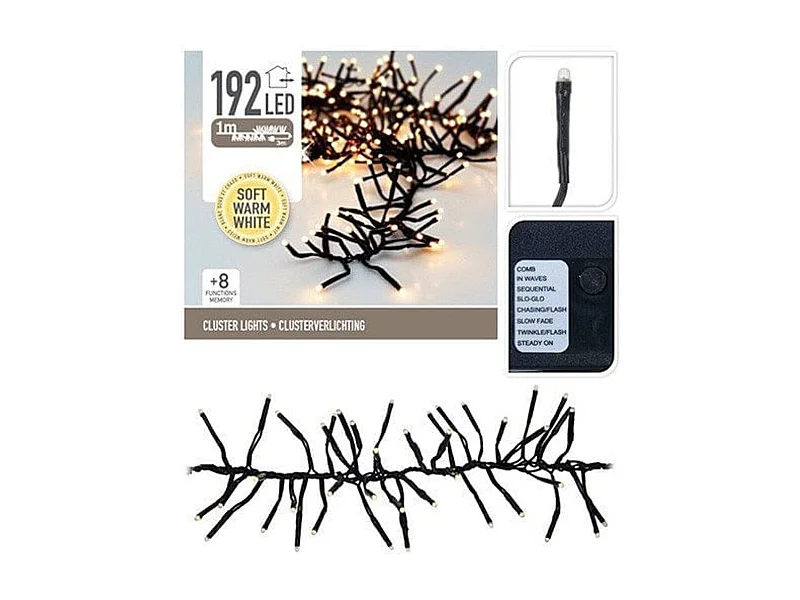 Guirnalda 192 luces LED 3 metros interior/exterior