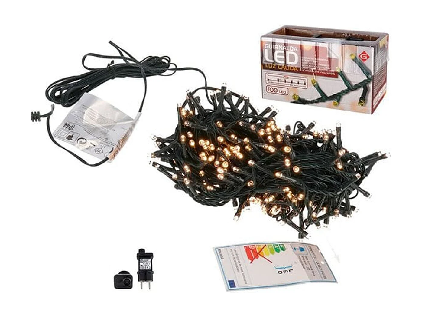 Guirnalda 100 luces LED cálida 5 metros