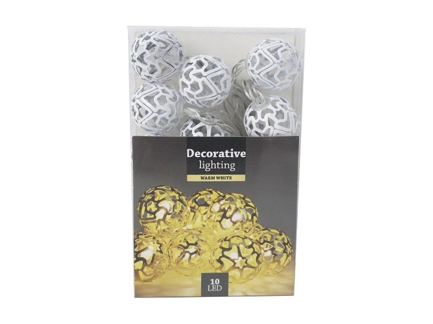 Guirnalda 10 luces LED bolas blanco