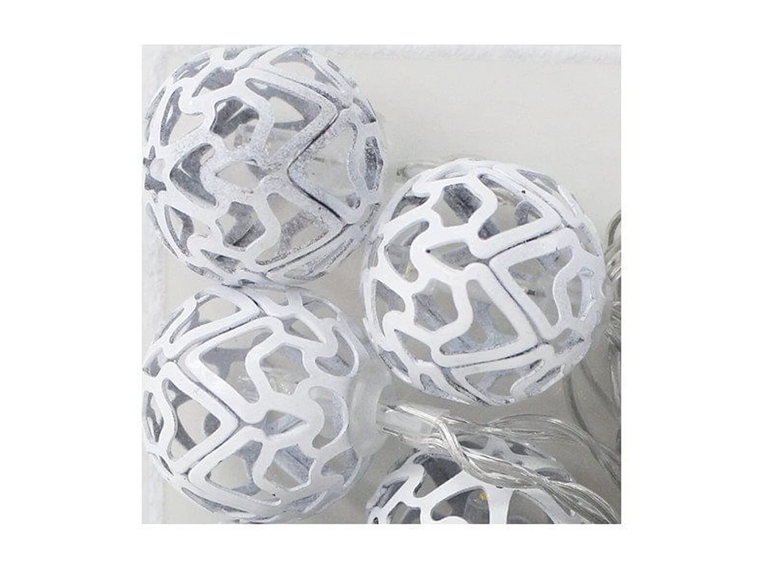 Guirnalda 10 luces LED bolas blanco