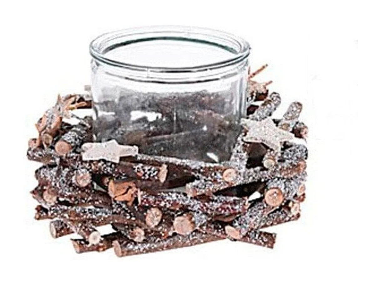 Corona porta velas 18 x 18 cm