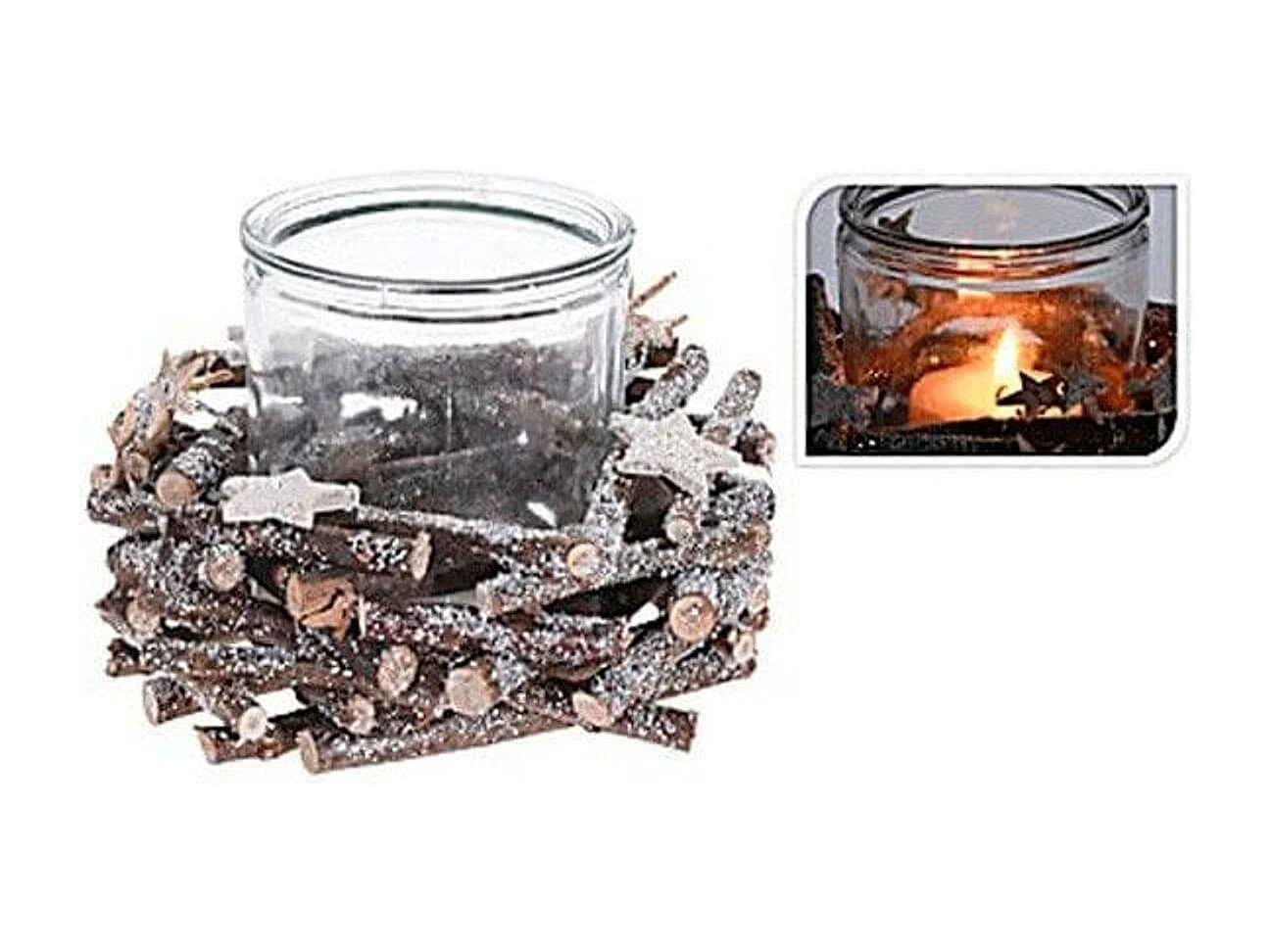 Corona porta velas 18 x 18 cm