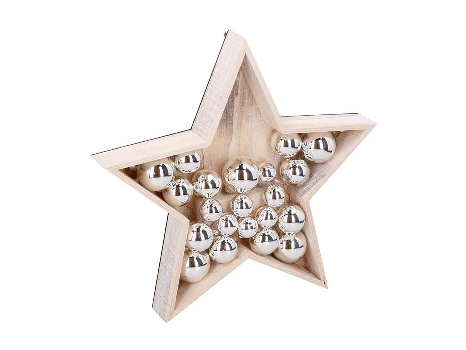 Estrella de madera 15 LED 36 cm