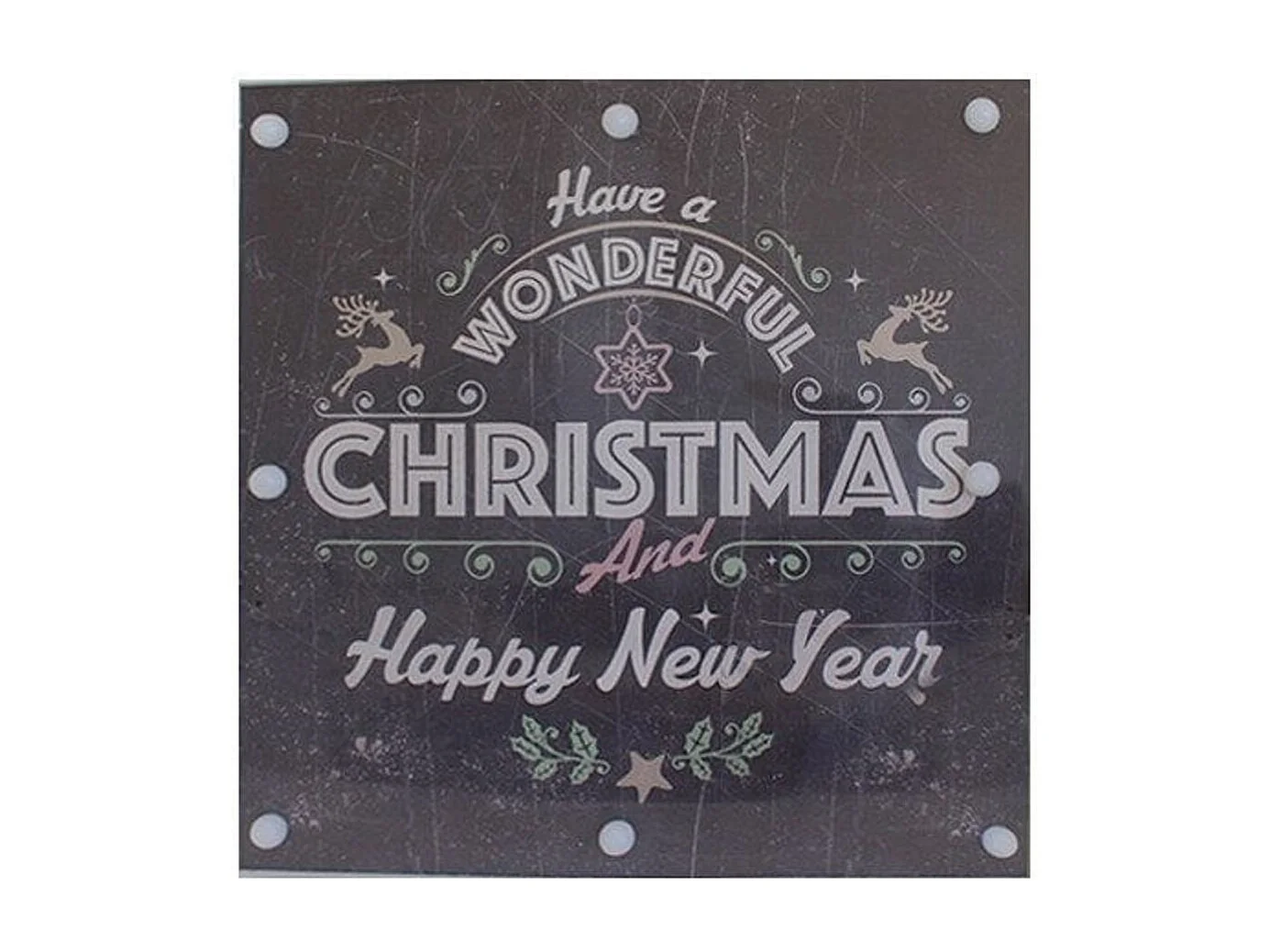 Cartel navideño madera LED