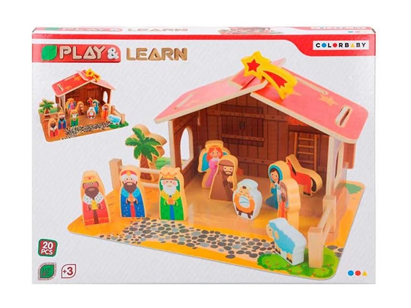 Belén de madera 20 piezas +36 meses