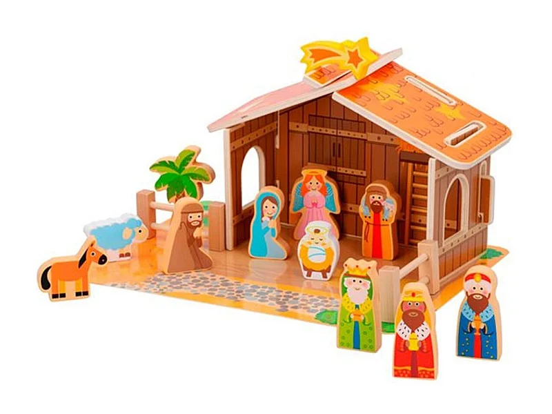 Belén de madera 20 piezas +36 meses