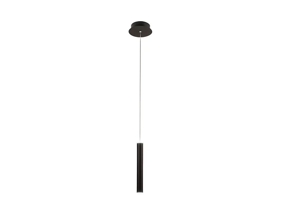 Suspension simple Prado noire de Fabas Luce - LED 6,5 W dimmable, design moderne