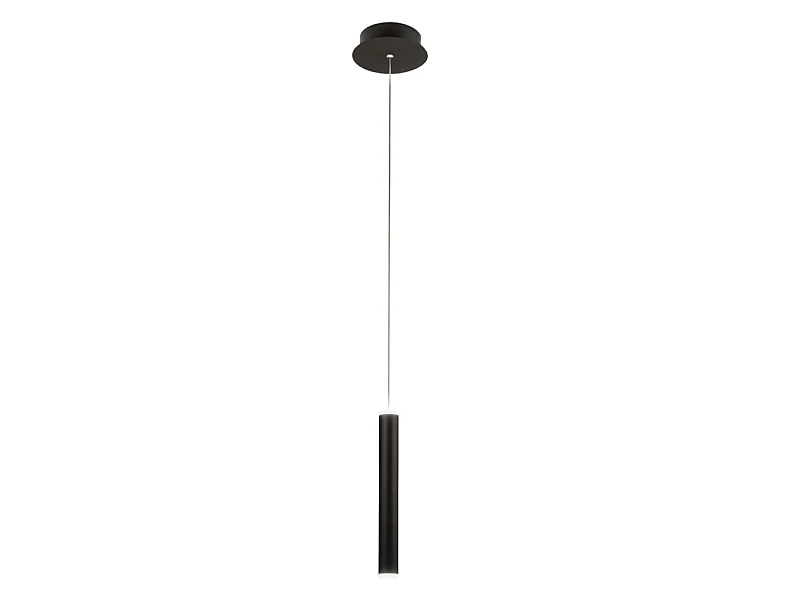 Einzelne schwarze Pendelleuchte Prado von Fabas Luce - 6,5 W dimmbare LED, modernes Design