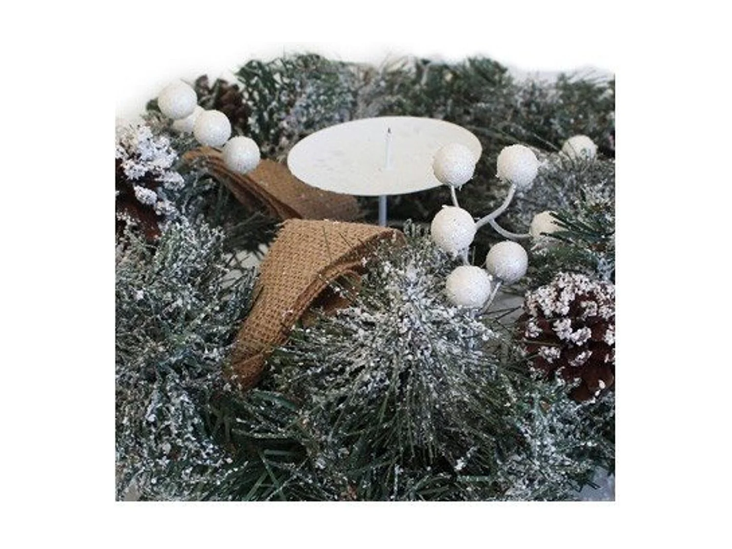 Corona Adviento porta velas 35 cm