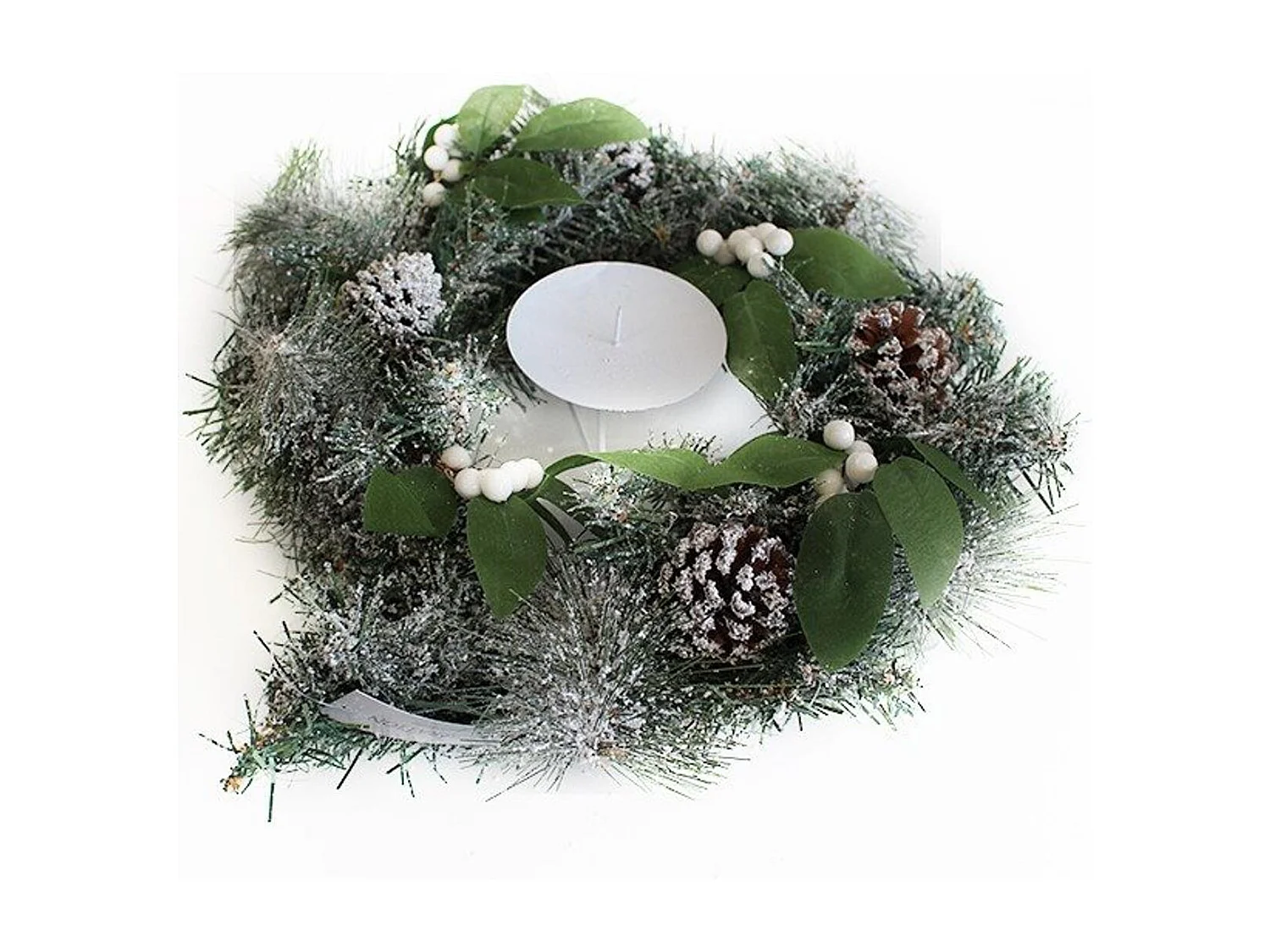 Corona Adviento porta velas 35 cm