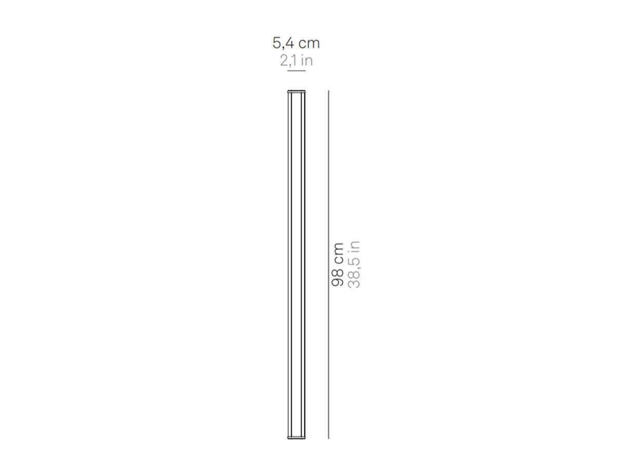 Pencil - Module lumineux à piles Zafferano, moyen, portable et rechargeable, IP65, variateur tactile, hauteur 98 cm, Gris foncé