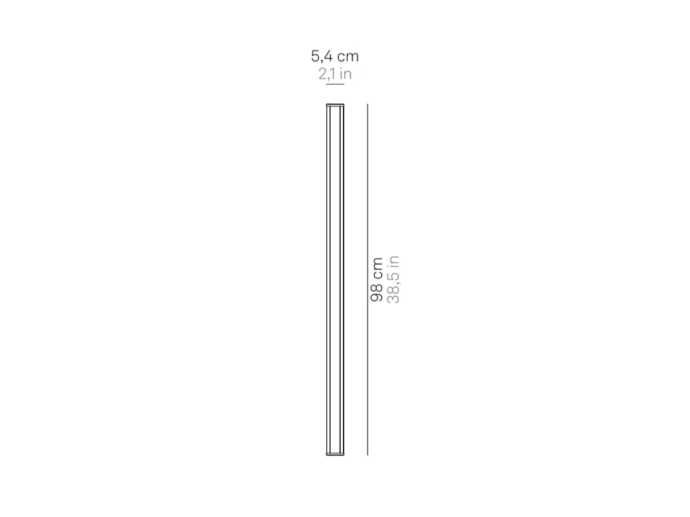 Pencil - Modulo luminoso a batteria Zafferano medio portatile e ricaricabile IP65 dimmer touch - Altezza 98cm Bianco