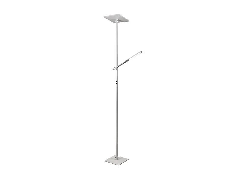 Ideal - Weiße LED-Stehleuchte aus Metall H.180 cm Fabas Luce - 2 Lichter mit 40 W und 8 W mit integrierter LED 3000 K