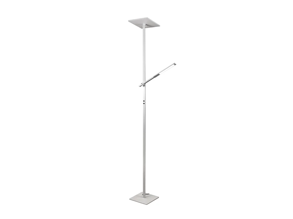Ideal - Weiße LED-Stehleuchte aus Metall H.180 cm Fabas Luce - 2 Lichter mit 40 W und 8 W mit integrierter LED 3000 K