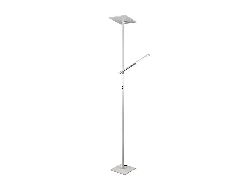 Ideal - Weiße LED-Stehleuchte aus Metall H.180 cm Fabas Luce - 2 Lichter mit 40 W und 8 W mit integrierter LED 3000 K