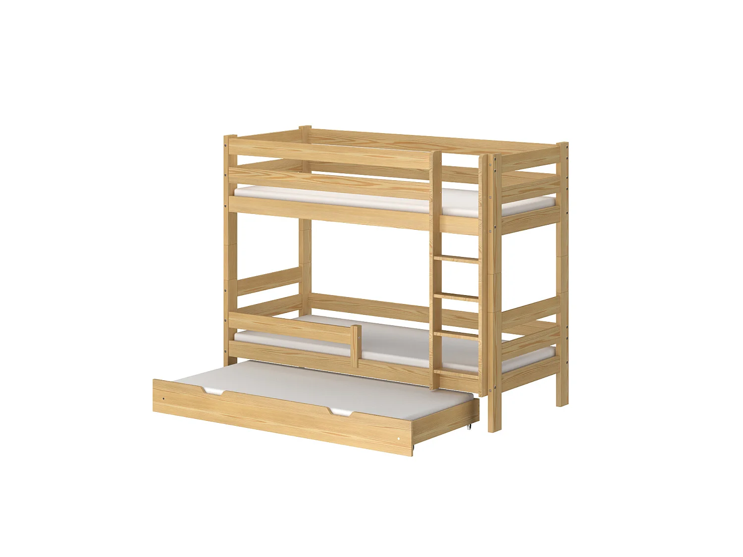 Lit superposé en pin massif 190x80 Naturel