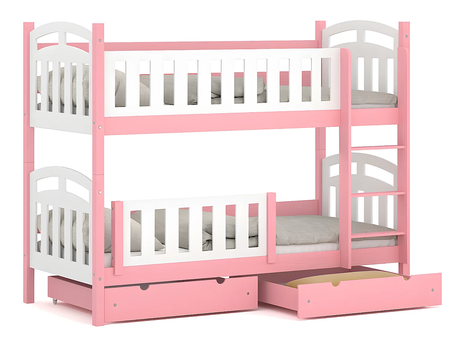 Lit superposé en pin massif 190x90 Rose