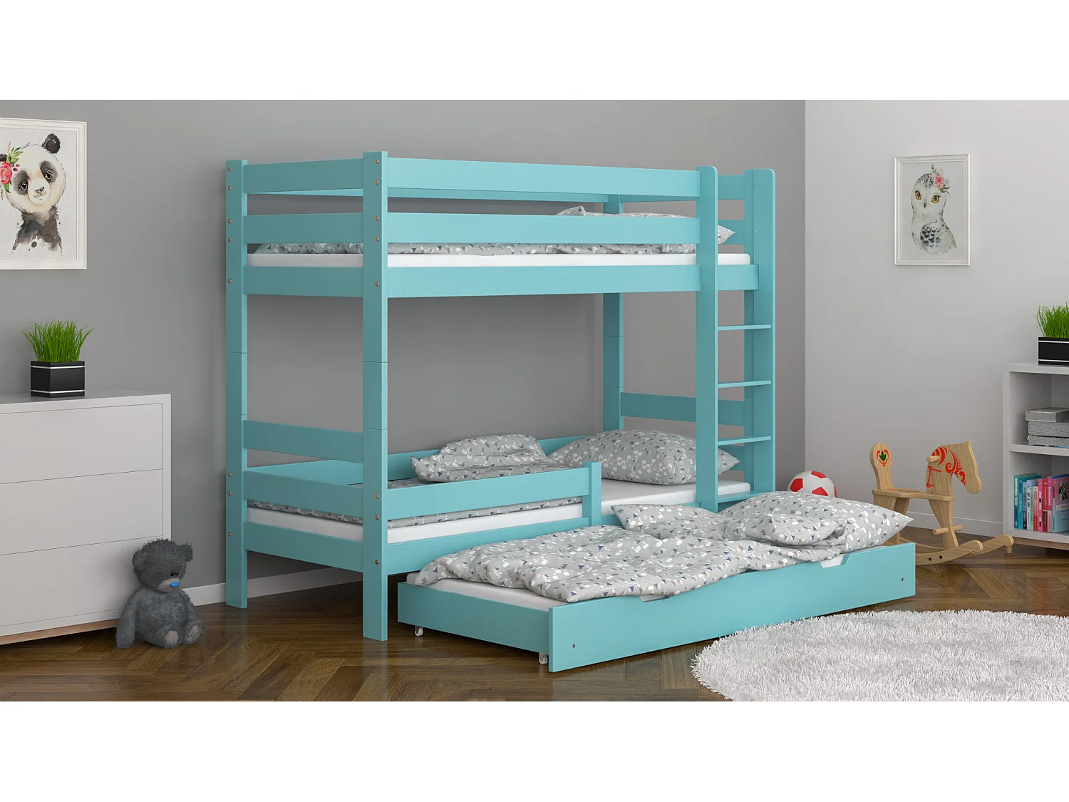 Lit superposé en pin massif 190x80 Mint