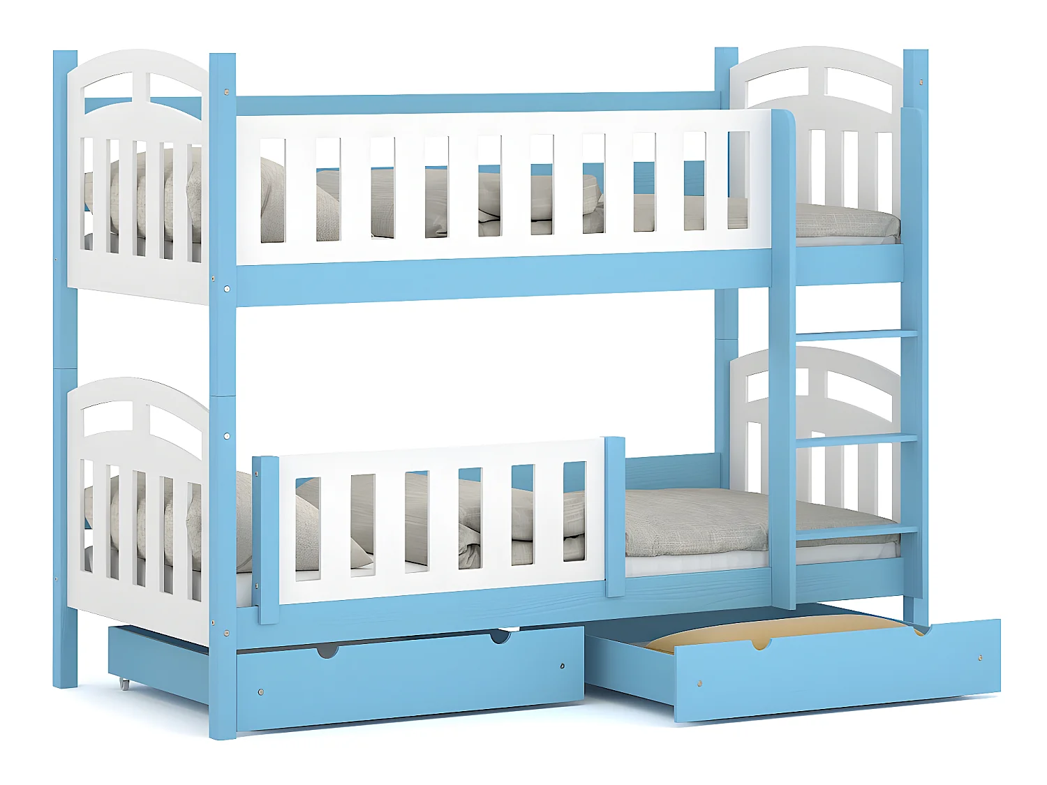 Lit superposé en pin massif 180x80 Bleu