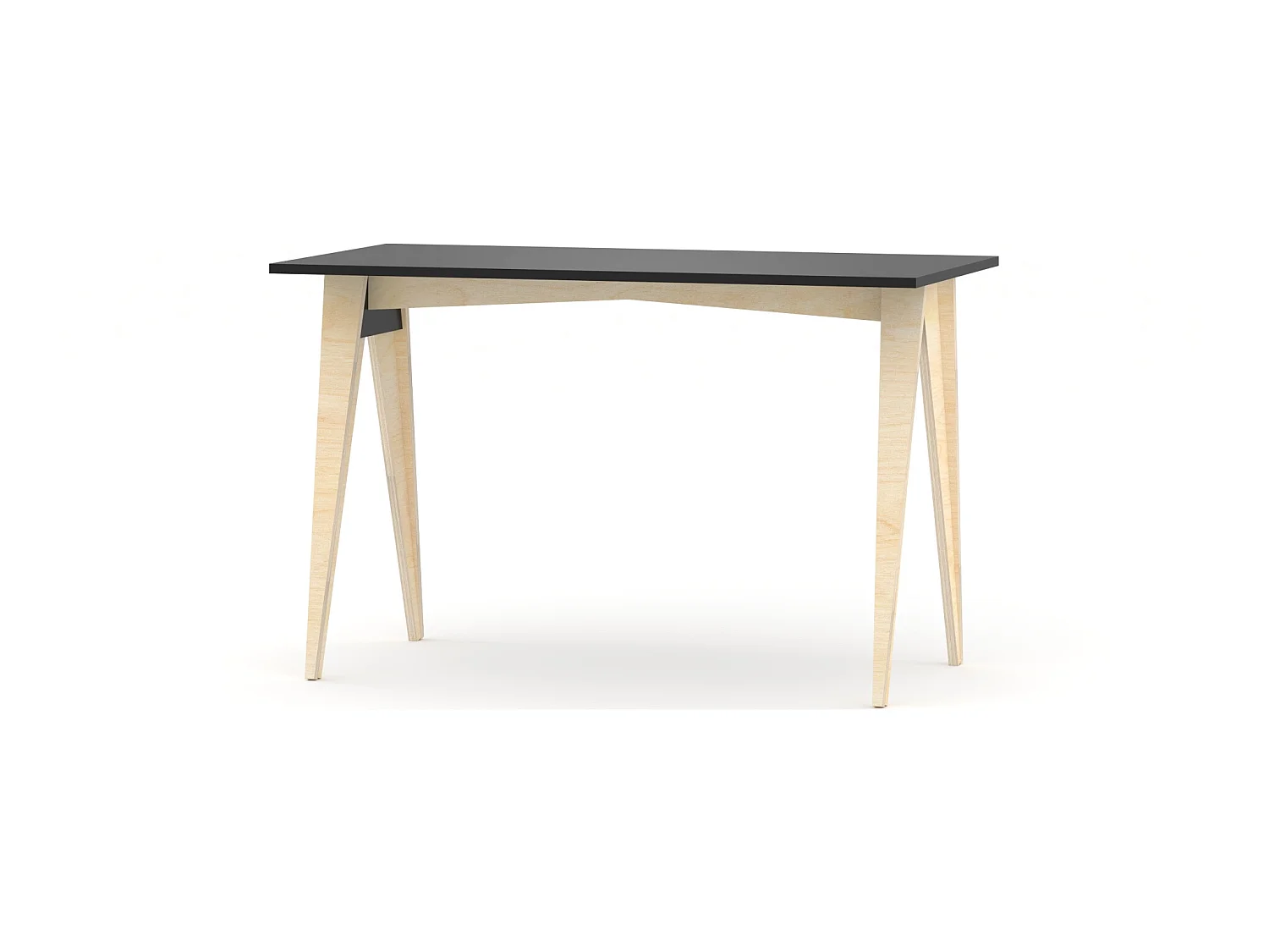 Bureau pour garçon en pin massif 120x60 noir