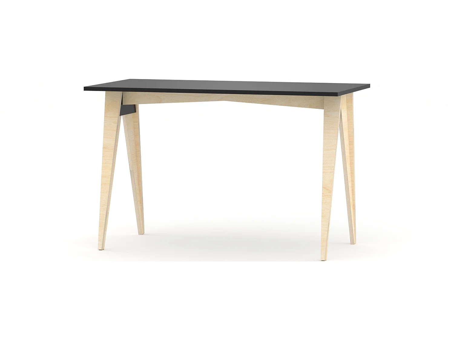 Bureau pour garçon en pin massif 120x60 noir