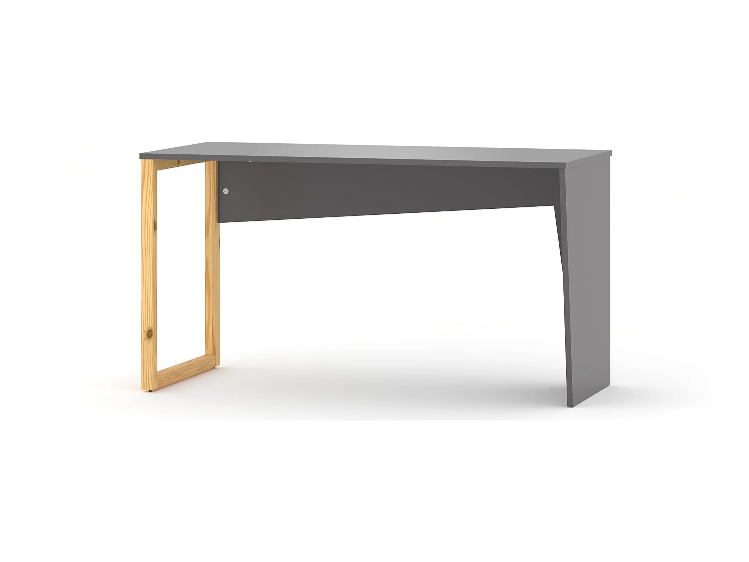 Bureau enfant en pin massif 120x60 gris foncé