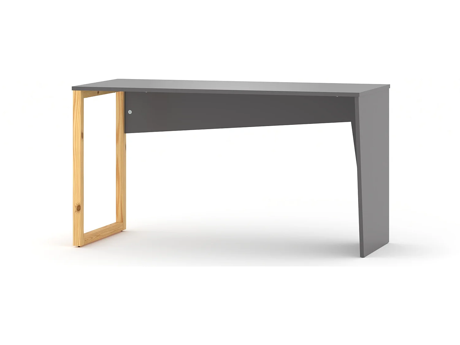 Bureau enfant en pin massif 120x60 gris foncé