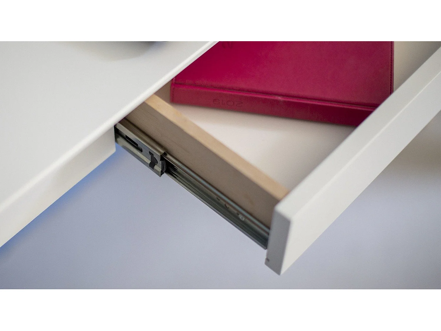 Bureau enfant en pin massif 85x40 blanc