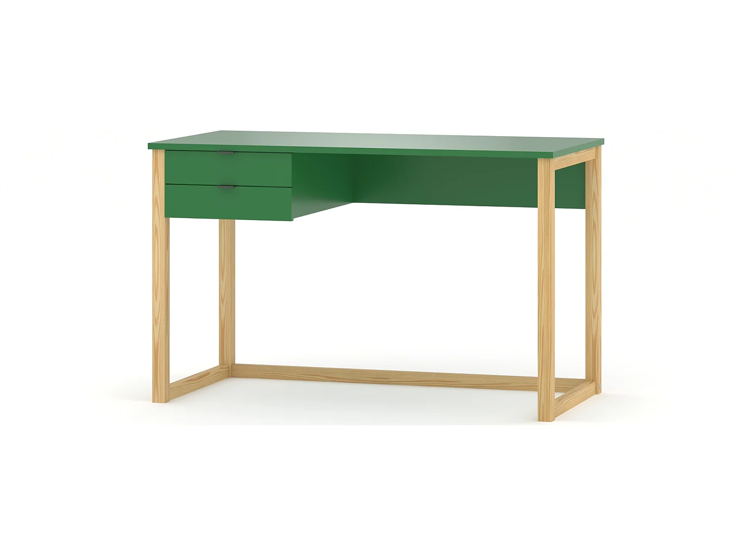 Bureau enfant en pin massif 120x60 vert