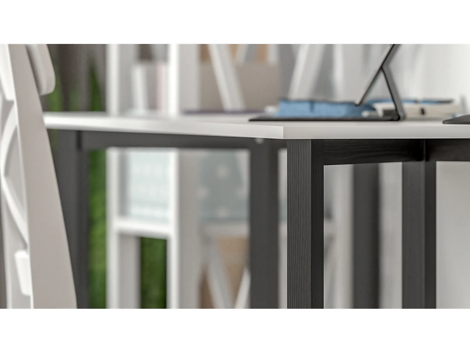 Bureau pour garçon en pin massif 120x60 noir