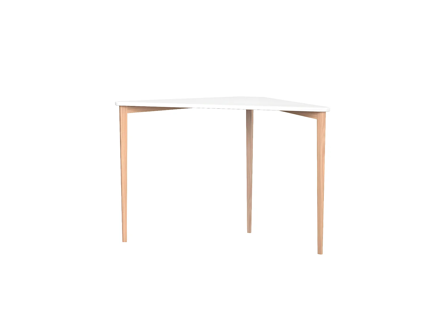 Bureau enfant en pin massif 114x85 blanc