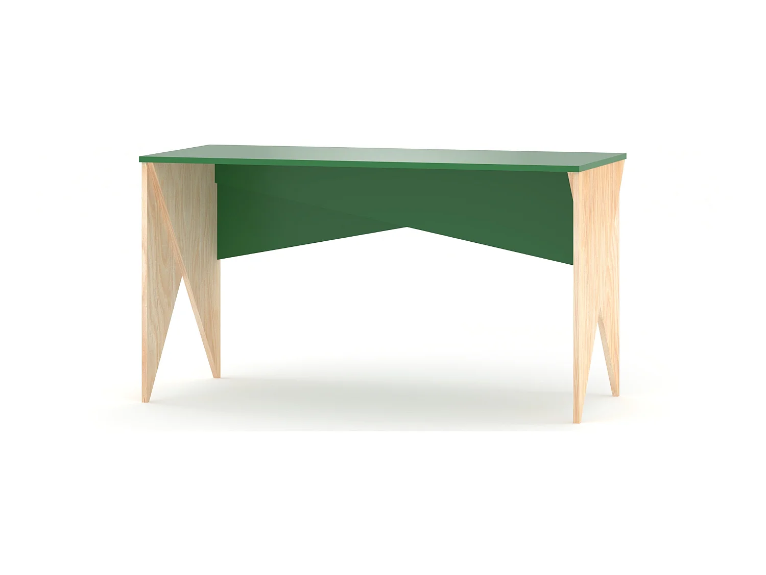 Bureau enfant en pin massif 120x60 vert