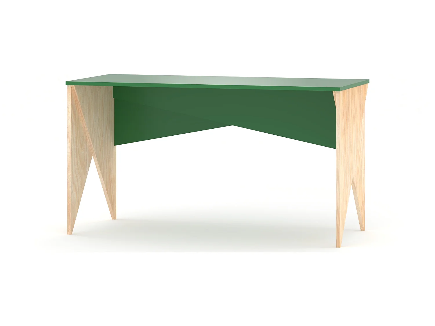 Bureau enfant en pin massif 120x60 vert