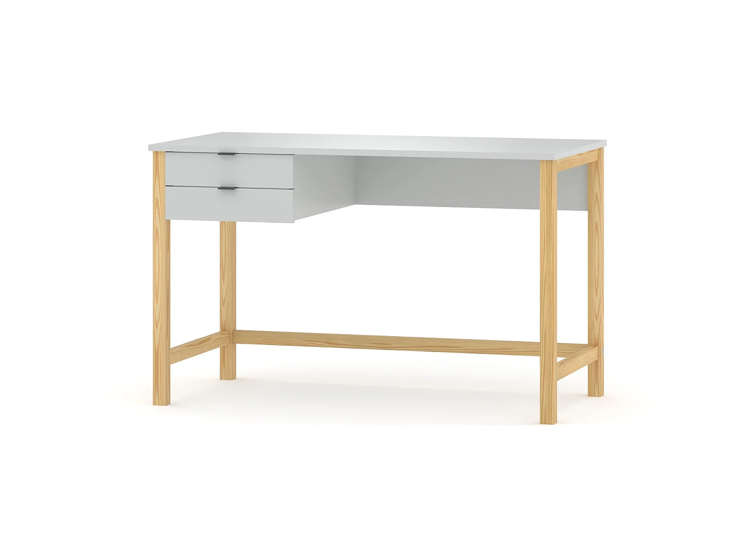 Bureau pour garçon en pin massif 120x60 gris