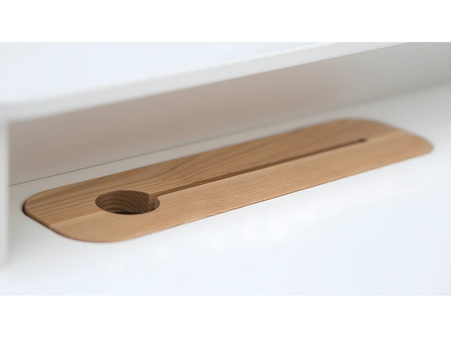 Bureau enfant en pin massif 110x56 blanc