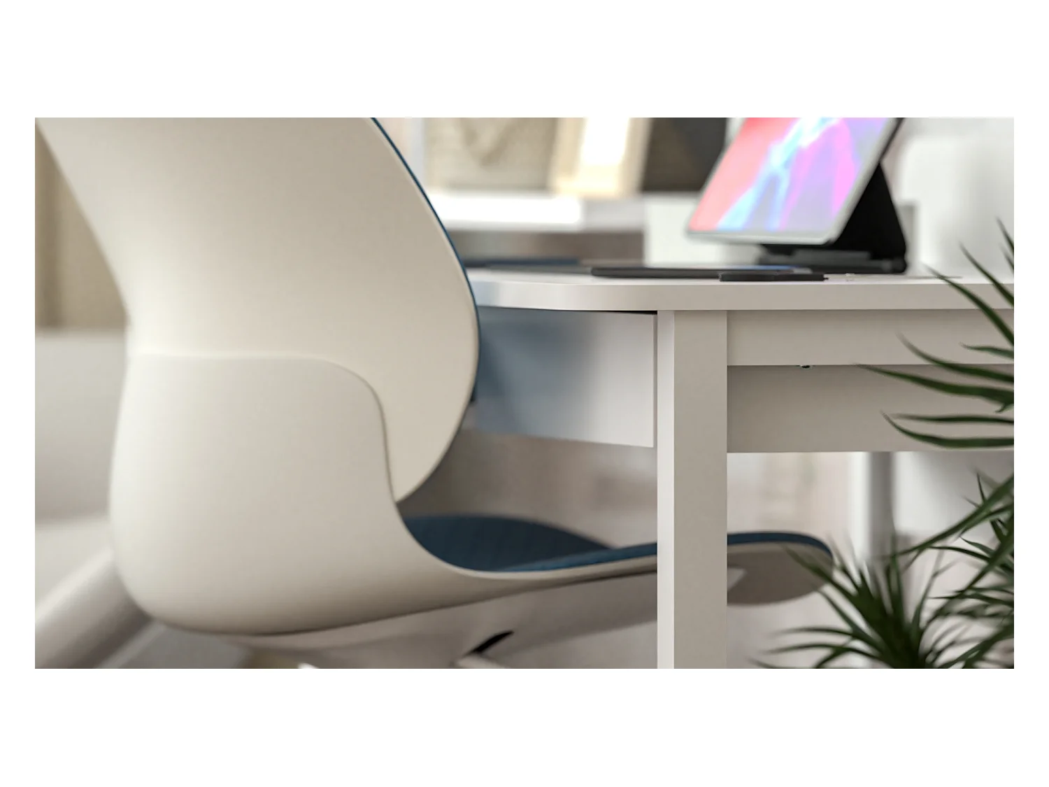 Bureau enfant en pin massif 120x60 blanc