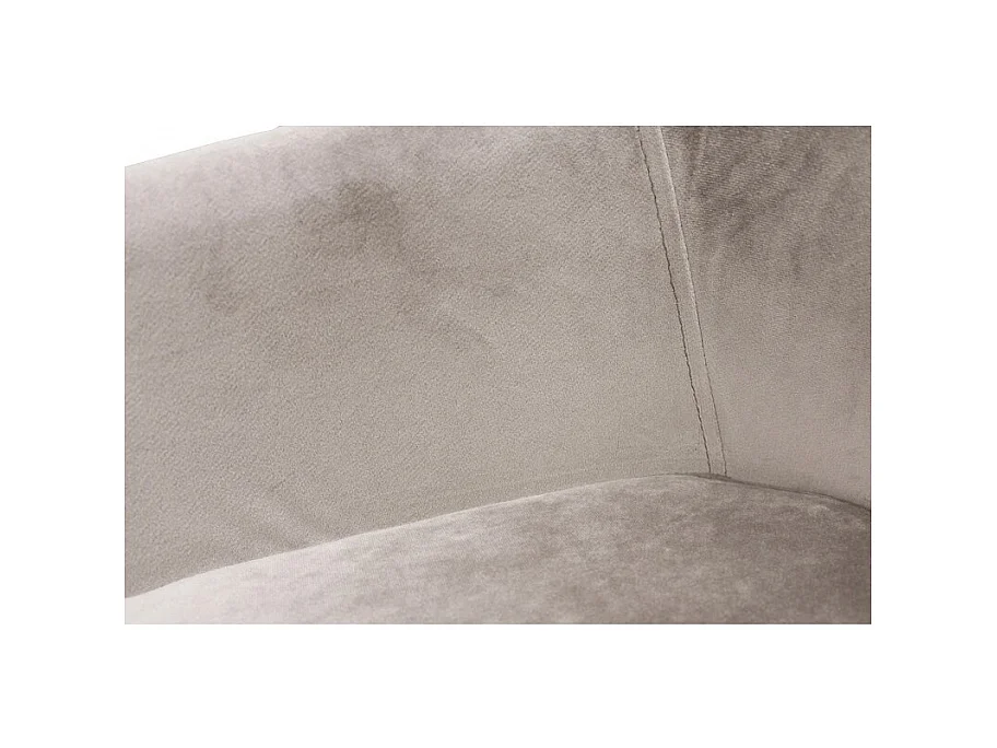 Chaise haute de bar en velours marron et piétement métal noir - CHIC