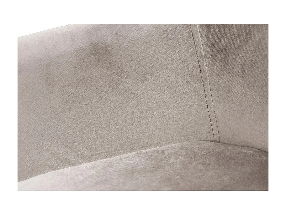 Chaise haute de bar en velours marron et piétement métal noir - CHIC