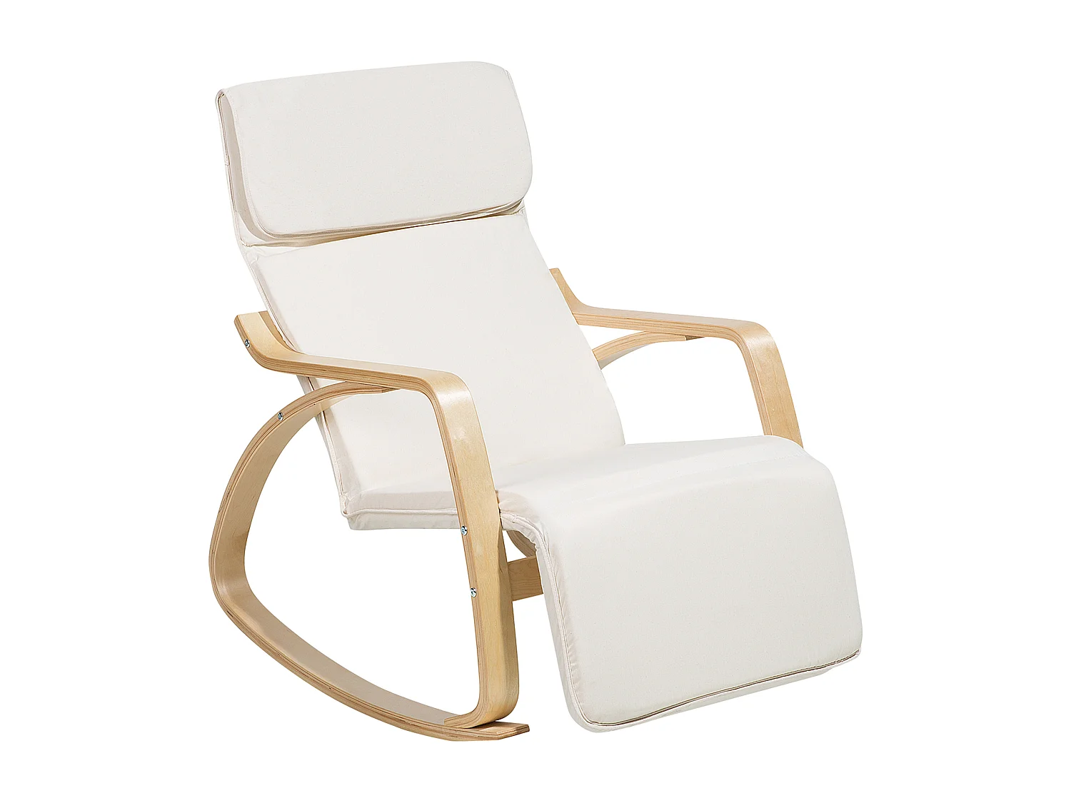 Silla mecedora WESTON Tela Beige claro