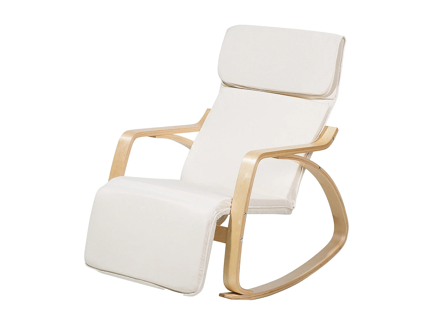 Silla mecedora WESTON Tela Beige claro