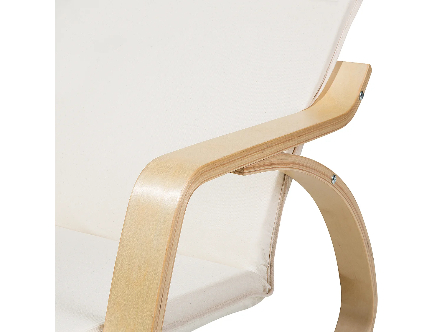 Silla mecedora WESTON Tela Beige claro