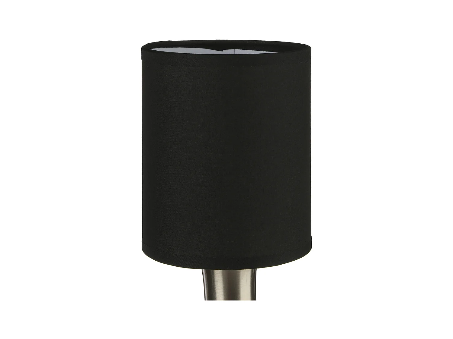 Lampe Tactile Noir et Chrome H 28 cm