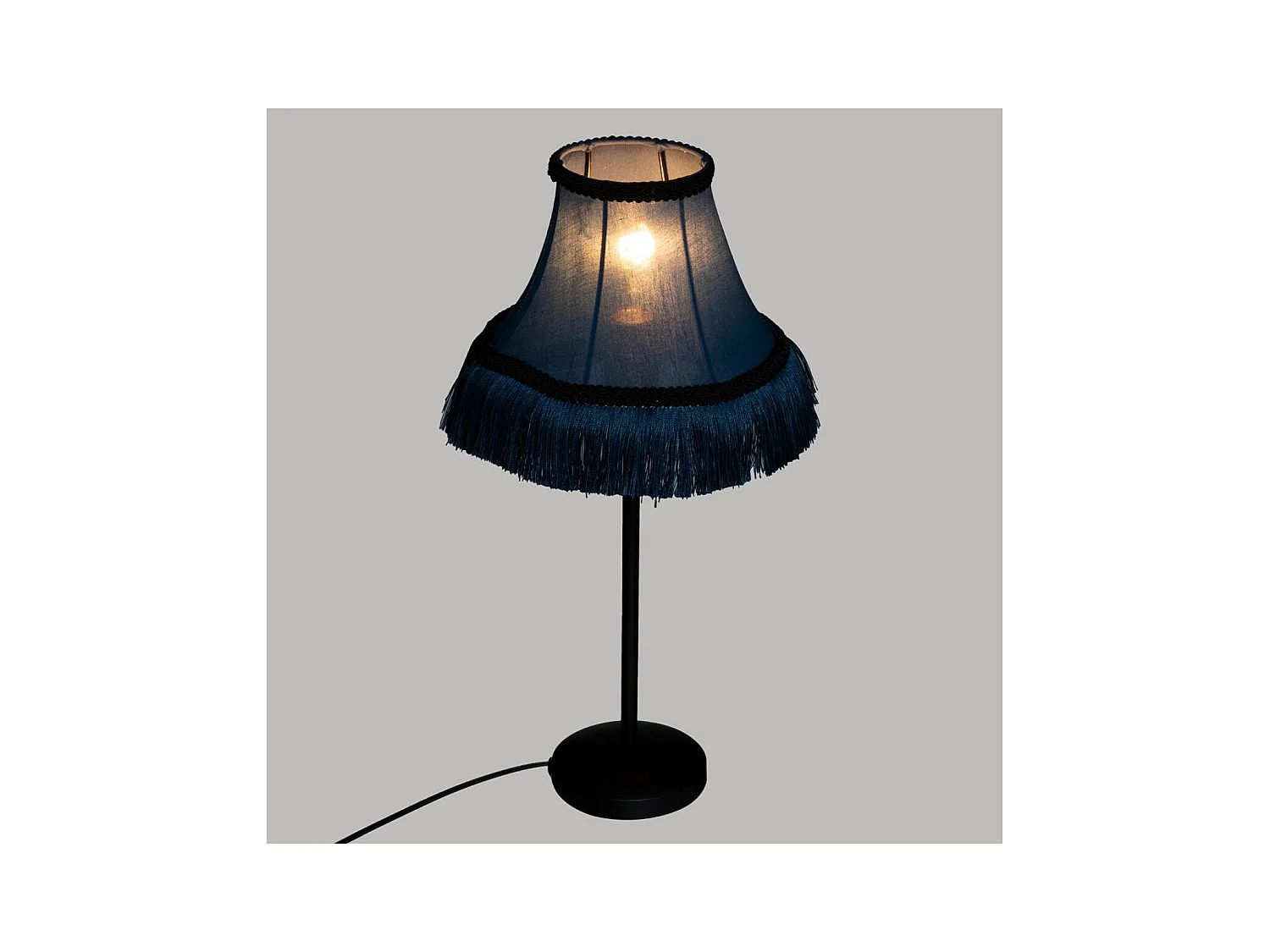 Lampe Tactile Noir et Chrome H 28 cm