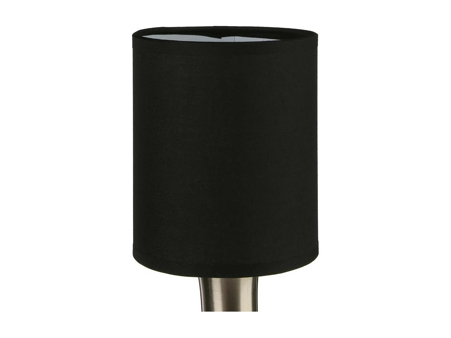 Lampe Tactile Noir et Chrome H 28 cm