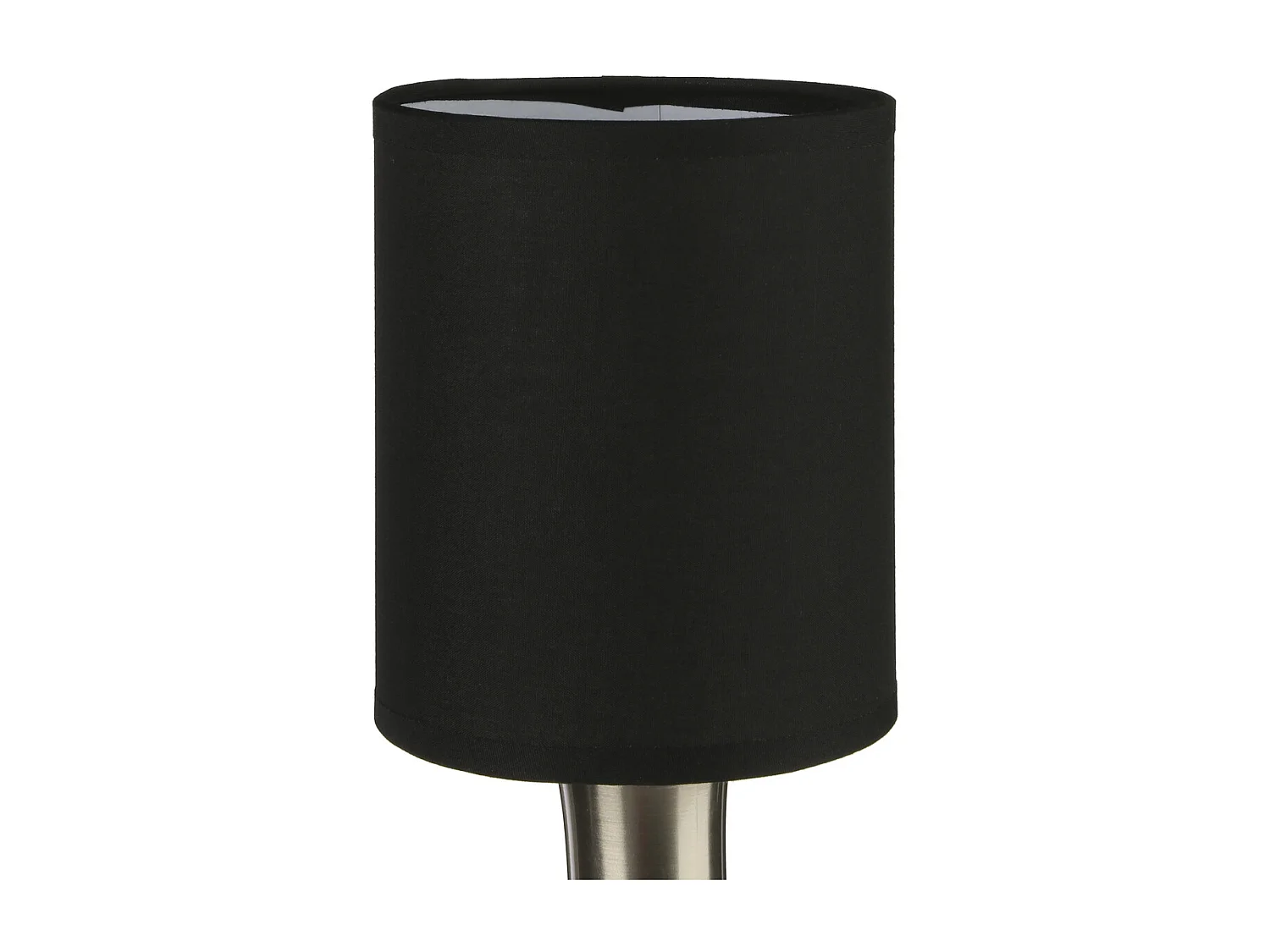 Lampe Tactile Noir et Chrome H 28 cm