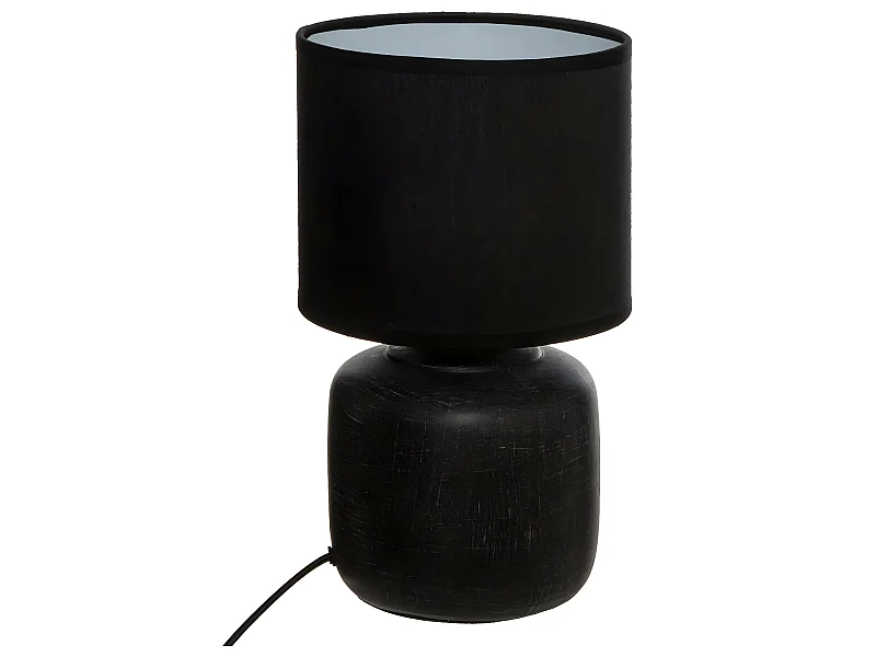 Lampe en Céramique Noire H 26,5 cm