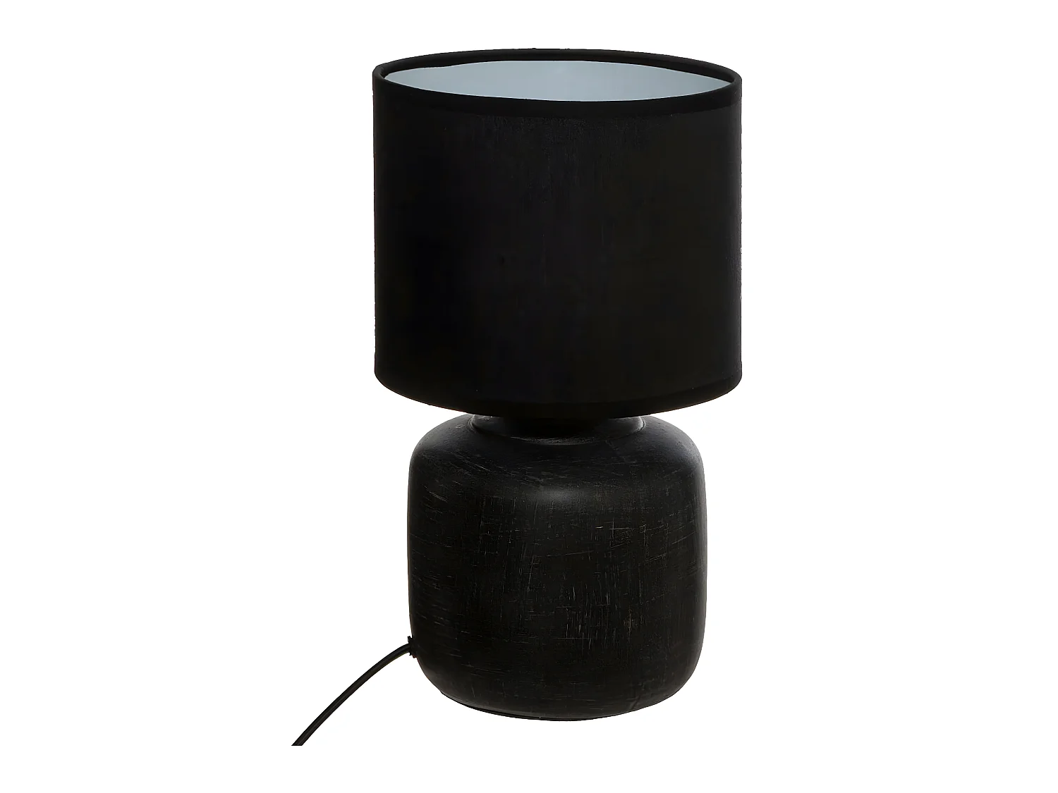 Lampe en Céramique Noire H 26,5 cm
