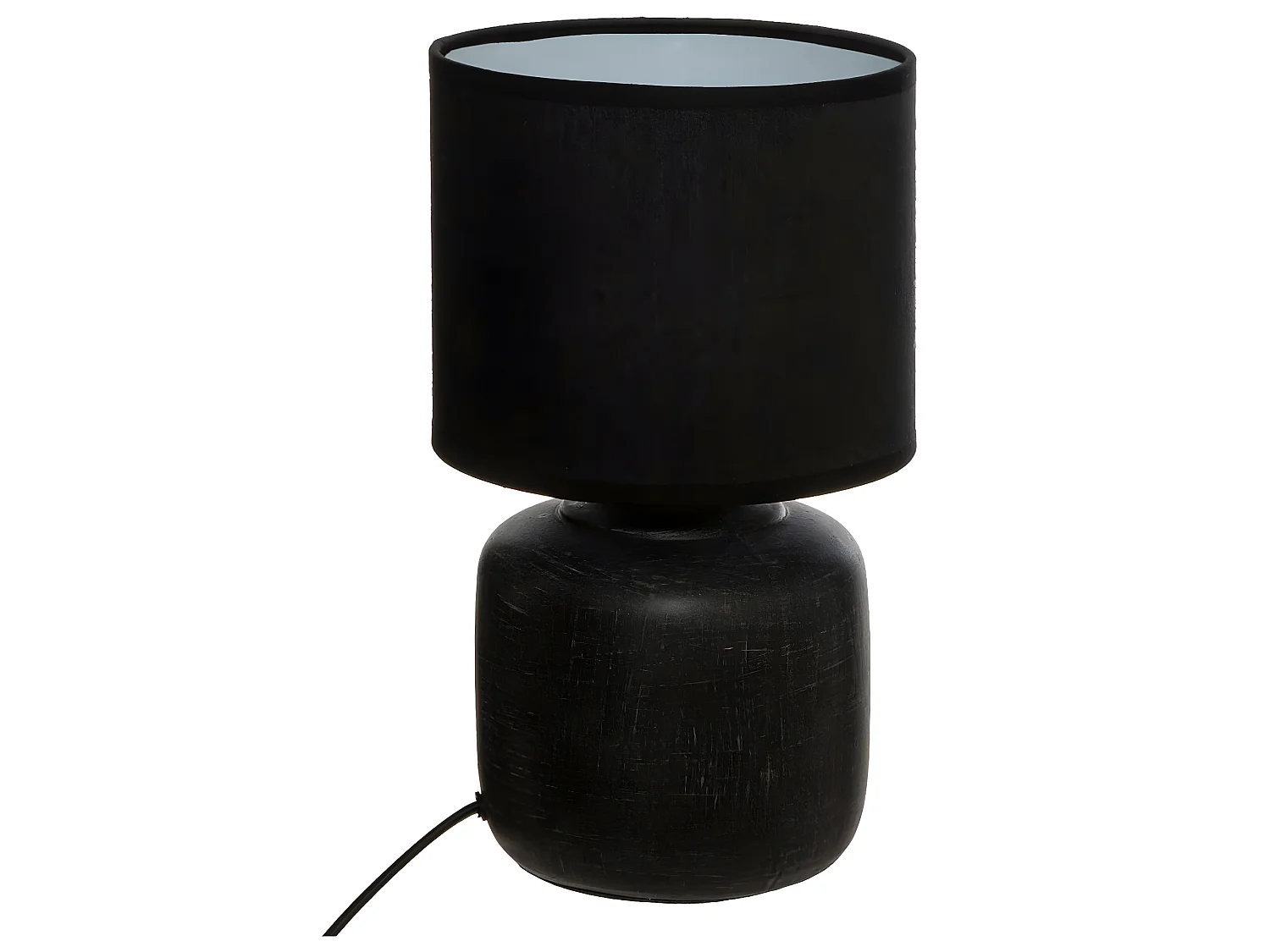 Lampe en Céramique Noire H 26,5 cm