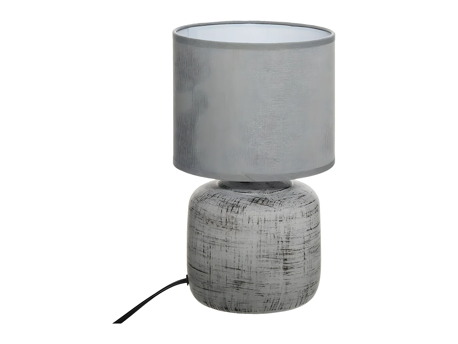 Lampe en Céramique Grise H 26,5 cm